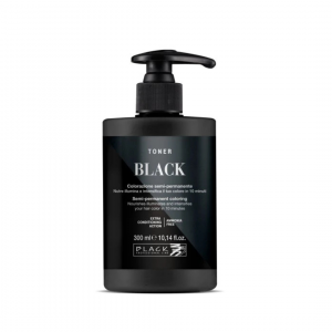 Semi-permanentn&iacute; toner pro barevn&eacute; a př&iacute;rodn&iacute; vlasy Black Professional - čern&yacute; 300 ml
