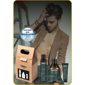 Dárková sada Dandy Gift Bag Styling - Shampoo 300ml, Strong Hold Gel 150ml, lak na vlasy 250ml